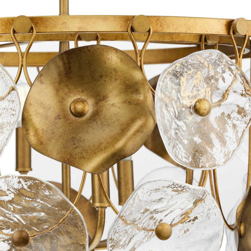 Progress Loretta Collection Six Light in Gold Ombre Transitional Chandelier Model: P400364-204