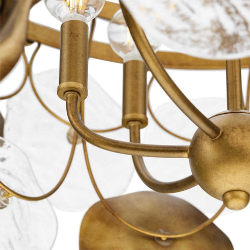 Progress Loretta Collection Six Light in Gold Ombre Transitional Chandelier Model: P400364-204