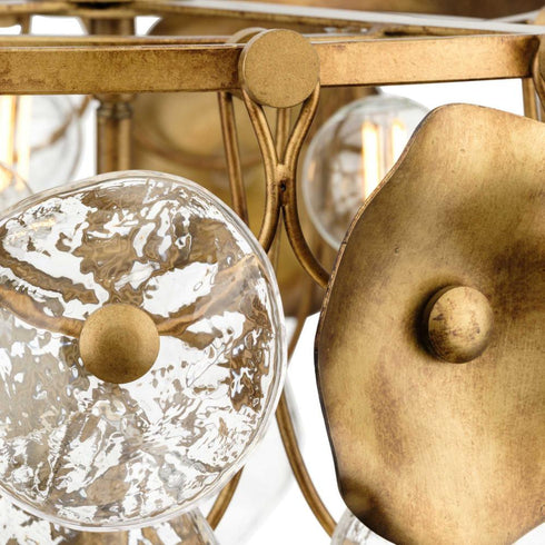 Progress Loretta Collection Three Light in Gold Ombre Transitional Pendant Model: P500442-204