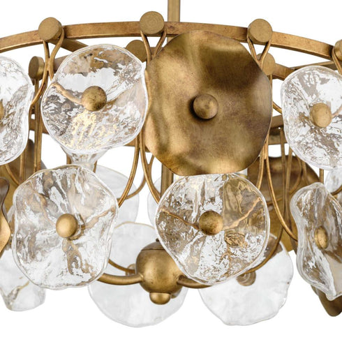 Progress Loretta Collection Three Light in Gold Ombre Transitional Pendant Model: P500442-204