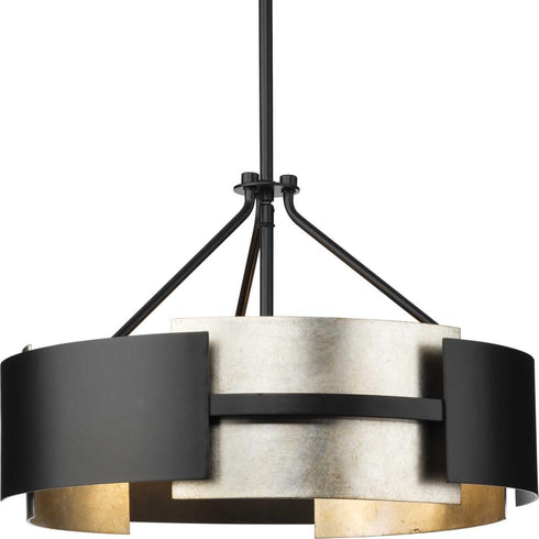 Progress Lowery P350203 31M 3 Light SEMI FL CONV in Matte Black Finish Model: P350203-31M
