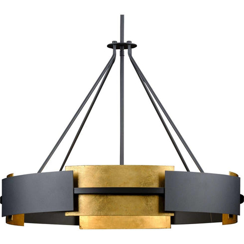 Progress Lowery P500331 031 6 60 Watt MED PENDANT in Textured Black Finish Model: P500331-031