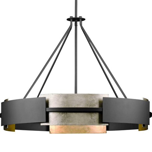Progress Lowery P500331 31M 6 Light PENDANT in Matte Black Finish Model: P500331-31M
