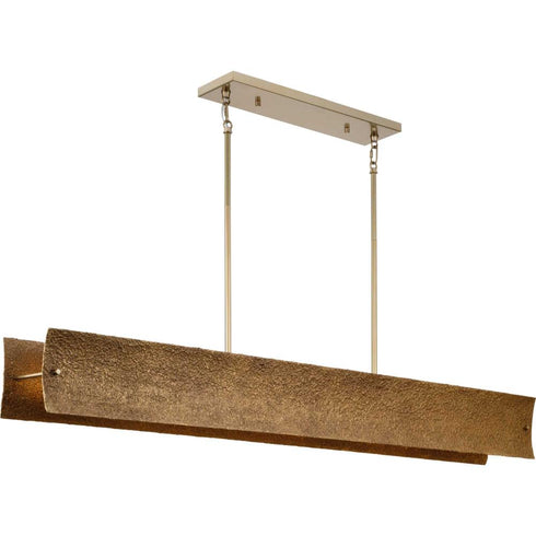 Progress Lusail Collection Eight Light in Soft Gold Luxe Industrial Island Light Model: P400369-205