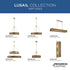Progress Lusail Collection Eight Light in Soft Gold Luxe Industrial Island Light Model: P400369-205