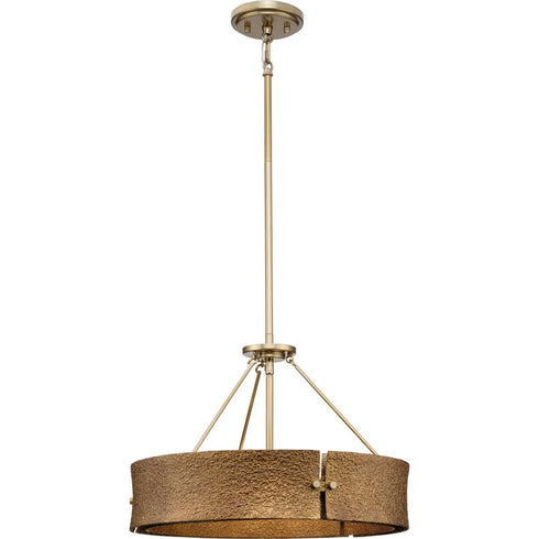 Progress Lusail Collection Four Light in Soft Gold Luxe Industrial Pendant Model: P500437-205