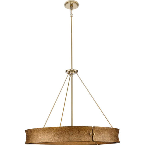Progress Lusail Collection Six Light in Soft Gold Luxe Industrial Chandelier Model: P400358-205