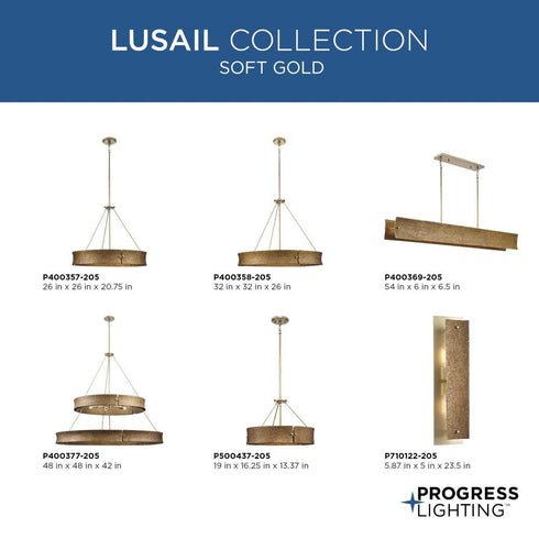Progress Lusail Collection Two Light in Soft Gold Luxe Industrial Wall Bracket Model: P710122-205
