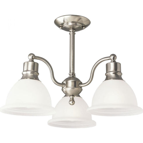 Progress Madison P3663 09 3 60 Watt MED CLOSE TO CEILING in Brushed Nickel Finish Model: P3663-09