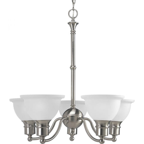 Progress Madison P4281 09 5 75 Watt MED CHAND in Brushed Nickel Finish Model: P4281-09