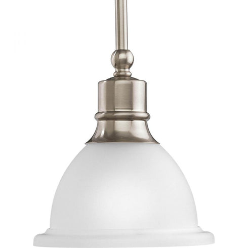 Progress Madison P5078 09 1 100 Watt MED MINI PENDANT in Brushed Nickel Finish Model: P5078-09