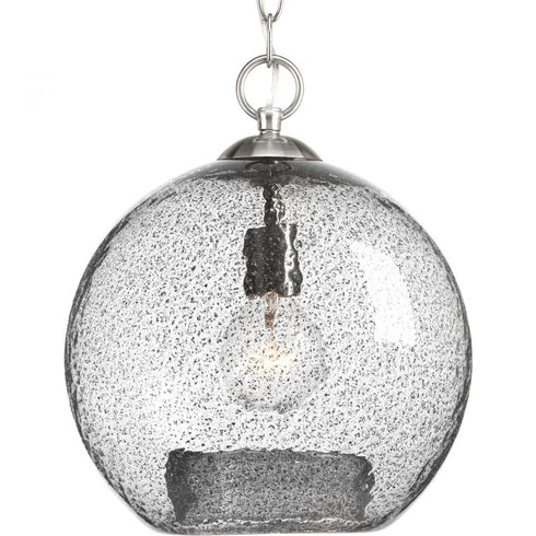 Progress Malbec P500063 009 1 100 Watt MED PENDANT in Brushed Nickel Finish Model: P500063-009