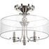 Progress Marche P350029 104 3 60 Watt CAND SEMI FLUSH CONV in Polished Nickel Finish Model: P350029-104