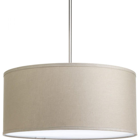 Progress Markor Collection 22 Inch Drum Shade for Use with Markor Pendant Kit in Khaki Finish Model: P8830-56