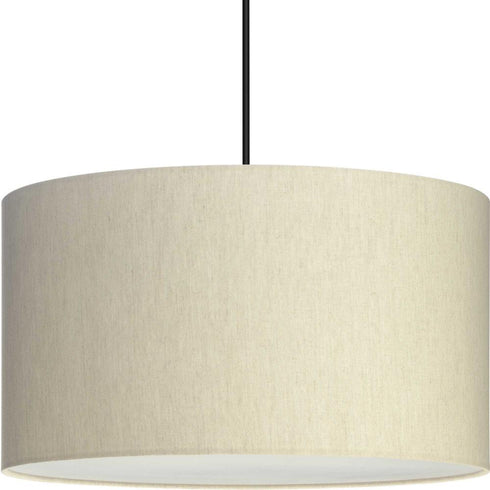 Progress Markor P500387 193 3 Light DRUM PENDANT in Black Parchment Finish Model: P500387-193
