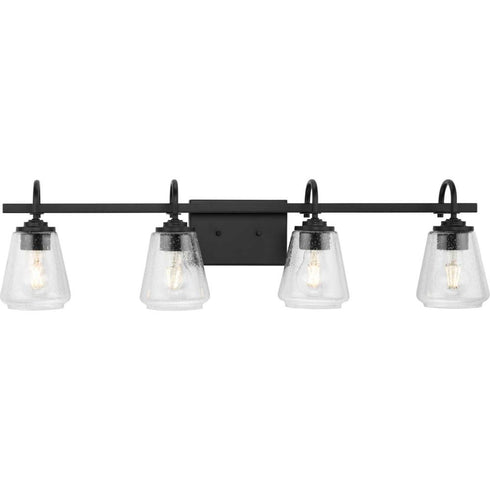 Progress Martenne Collection Four Light in Aged Bronze Modern Farmhouse Vanity Light Model: P300475-196