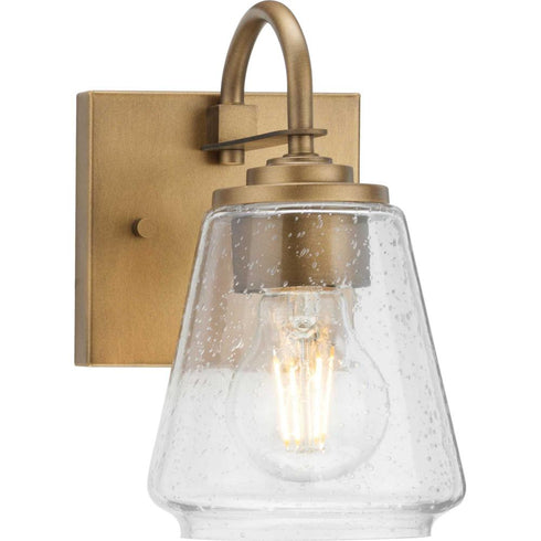 Progress Martenne Collection One Light in Aged Bronze Modern Farmhouse Vanity Light Model: P300472-196