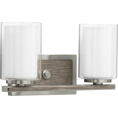Progress Mast P300216 009 2 100 Watt MED BATH BRACKET in Brushed Nickel Finish Model: P300216-009