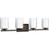 Progress Mast P300218 009 4 100 Watt MED BATH BRACKET in Brushed Nickel Finish Model: P300218-009