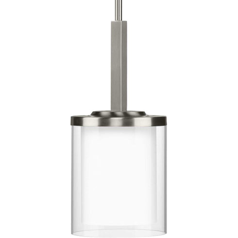 Progress Mast P500192 009 1 100 Watt MED MINI PENDANT in Brushed Nickel Finish Model: P500192-009