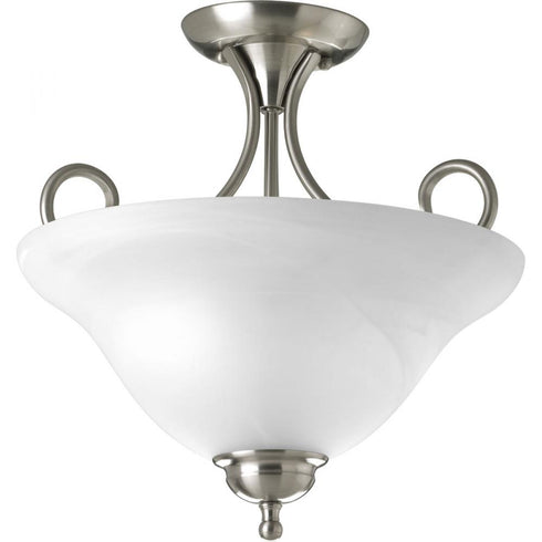 Progress Melon P3460 09 MED SEMI FLSH CTC in Brushed Nickel Finish Model: P3460-09