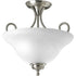 Progress Melon P3460 09 MED SEMI FLSH CTC in Brushed Nickel Finish Model: P3460-09