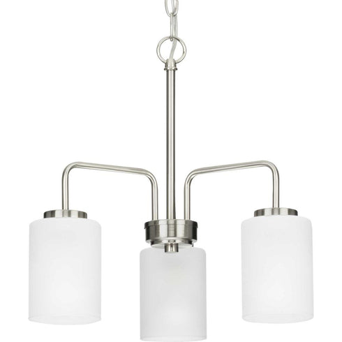 Progress Merry P400274 009 3 100 Watt MED CHANDELIER in Brushed Nickel Finish Model: P400274-009