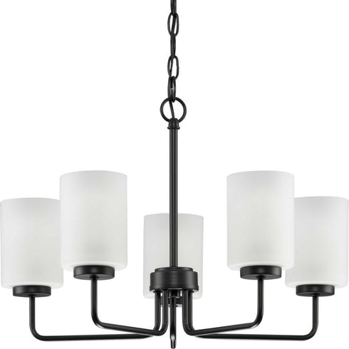 Progress Merry P400275 009 5 100 Watt MED CHANDELIER in Brushed Nickel Finish Model: P400275-009
