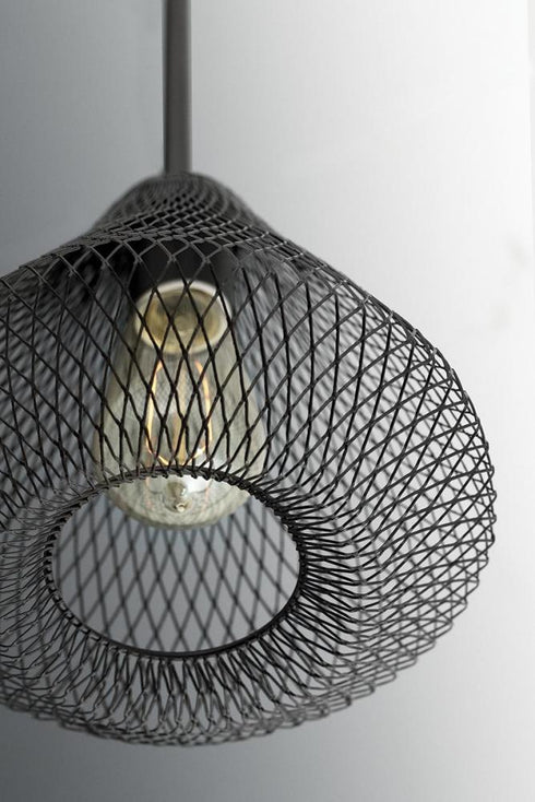 Progress Mesh P5337 20 1 100 Watt MED MINI PENDANT in Antique Bronze Finish Model: P5337-20