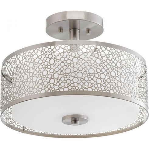 Progress Mingle LED P2320 0930K9 1 17 Watt LED FLUSH MOUNT in Brushed Nickel Finish Model: P2320-0930K9