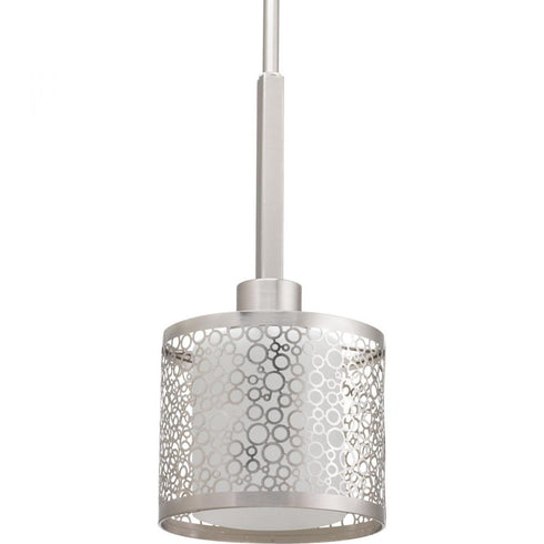Progress Mingle P5038 09 1 100 Watt MED MINI PENDANT in Brushed Nickel Finish Model: P5038-09