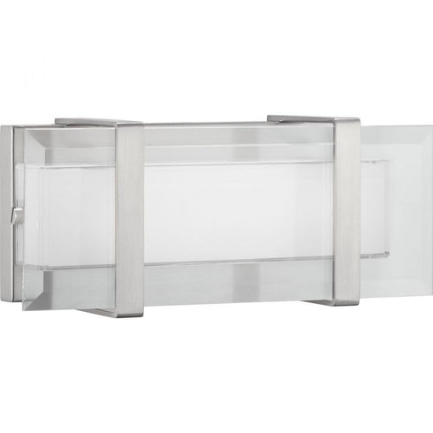 Progress Miter LED Collection 12 4 Inch LED Wall Sconce in Brushed Nickel Finish Model: P710061-009-30