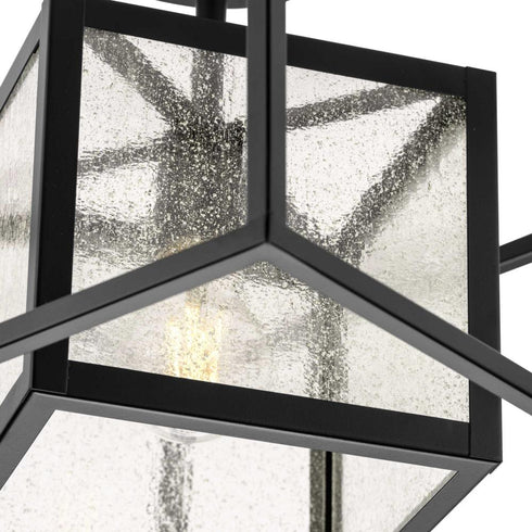 Progress Navarre P350256 31M 1 Light SEMI FLUSH in Matte Black Finish Model: P350256-31M