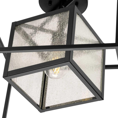 Progress Navarre P350256 31M 1 Light SEMI FLUSH in Matte Black Finish Model: P350256-31M