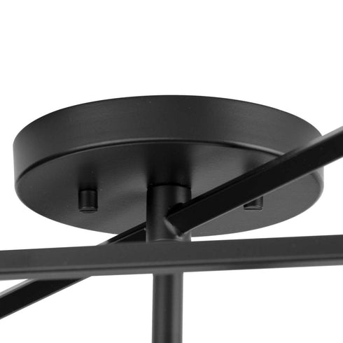 Progress Navarre P350256 31M 1 Light SEMI FLUSH in Matte Black Finish Model: P350256-31M