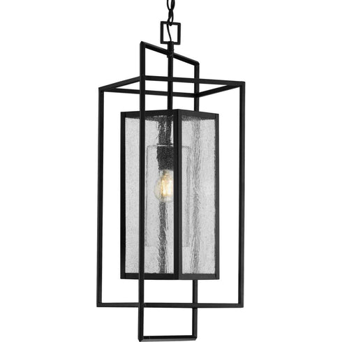 Progress Navarre P550089 031 1 60 Watt MED PENDANT in Matte Black Finish Model: P550089-031