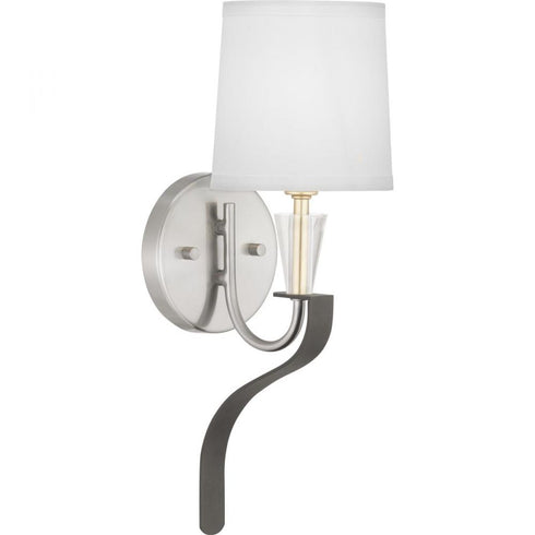 Progress Nealy Collection One Light Wall Bracket in Brushed Nickel Finish Model: P710046-009