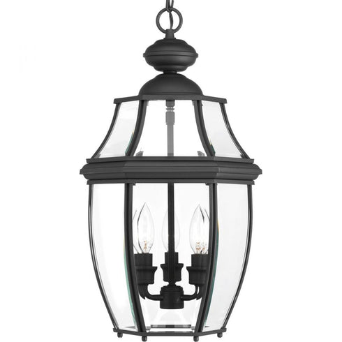 Progress New Haven P6533 31 3 60 Watt CAND HANGING LANTERN in Textured Black Finish Model: P6533-31