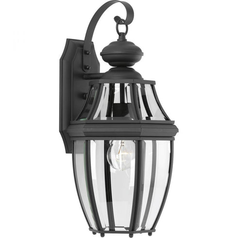 Progress New Haven P6611 31 1 100 Watt CAND WALL LANTERN in Textured Black Finish Model: P6611-31