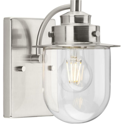 Progress Northlake P300434 009 1 Light BATH in Brushed Nickel Finish Model: P300434-009