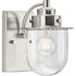 Progress Northlake P300434 009 1 Light BATH in Brushed Nickel Finish Model: P300434-009