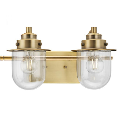 Progress Northlake P300435 009 2 Light BATH in Brushed Nickel Finish Model: P300435-009