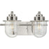 Progress Northlake P300435 009 2 Light BATH in Brushed Nickel Finish Model: P300435-009