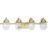 Progress Northlake P300437 009 4 Light BATH in Brushed Nickel Finish Model: P300437-009