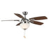 Progress Olson 2 Light P2598 09 52IN 5 BLADE FAN With LGT KIT in Brushed Nickel Finish Model: P2598-09
