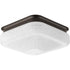 Progress One Light 11 2 Inch LED Square Glass Flush Mount in Antique Bronze Finish Model: P350024-020-30