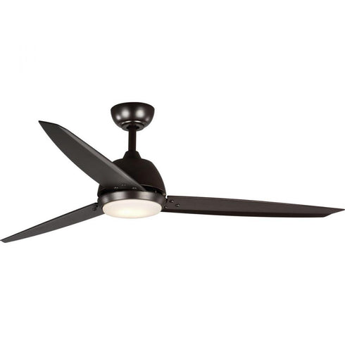Progress Oriole P2592 0930K 60IN 3 BLADE FAN With LED LGT in Brushed Nickel Finish Model: P2592-0930K