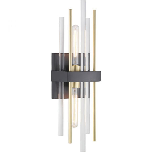 Progress Orrizo P710063 031 2 60 Watt MED WALL SCONCE in Matte Black Finish Model: P710063-031