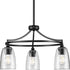 Progress Parkhurst P400295 009 3 60 Watt MED CHANDELIER in Brushed Nickel Finish Model: P400295-009
