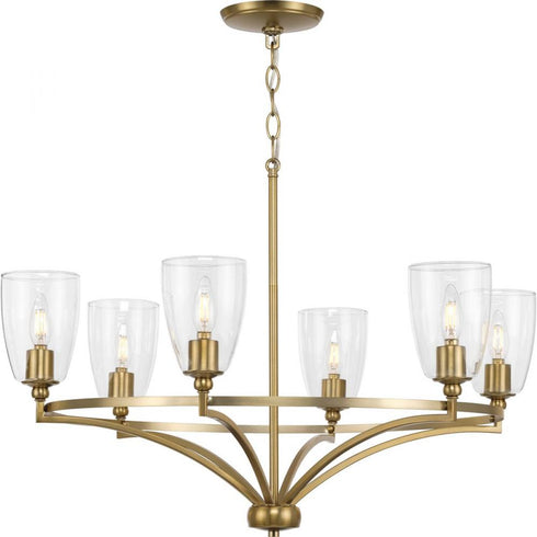 Progress Parkhurst P400297 009 6 60 Watt CAND CHANDELIER in Brushed Nickel Finish Model: P400297-009
